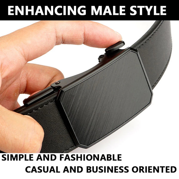 TUSHI Leather Tactical Belt for Men with Luxury Automatic Buckle High Quality IPSC Girdle Black Designer Belt