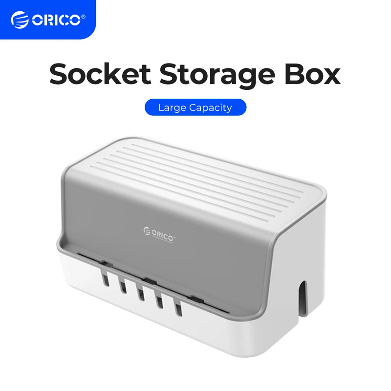 ORICO Power Strip Storage Box Cable Management Winder for Sockets Mobile Phone Holder Charging Cables Organizer