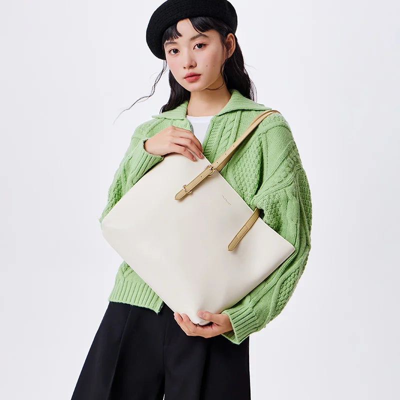 Semir Women Bag Tote 2026 Large Capacity Handheld Commuter Urban Casual Style Soft Comfortable Daily