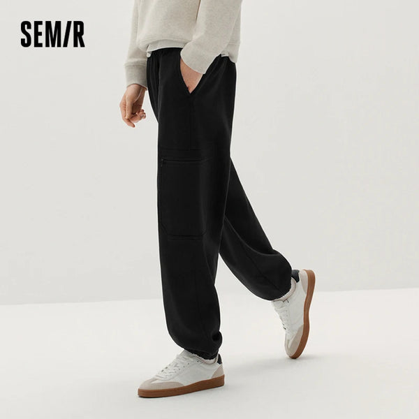 ខោបុរស Semir រាងរលុង ជើងស្ដើង មានខ្សែចង រចនាតិចតួចបំផុត សម្លៀកបំពាក់ធ្វើការច្រើនយ៉ាង រដូវរងាថ្មី ឆ្នាំ២០២៦ សម្រាប់ពាក់ប្រចាំថ្ងៃ