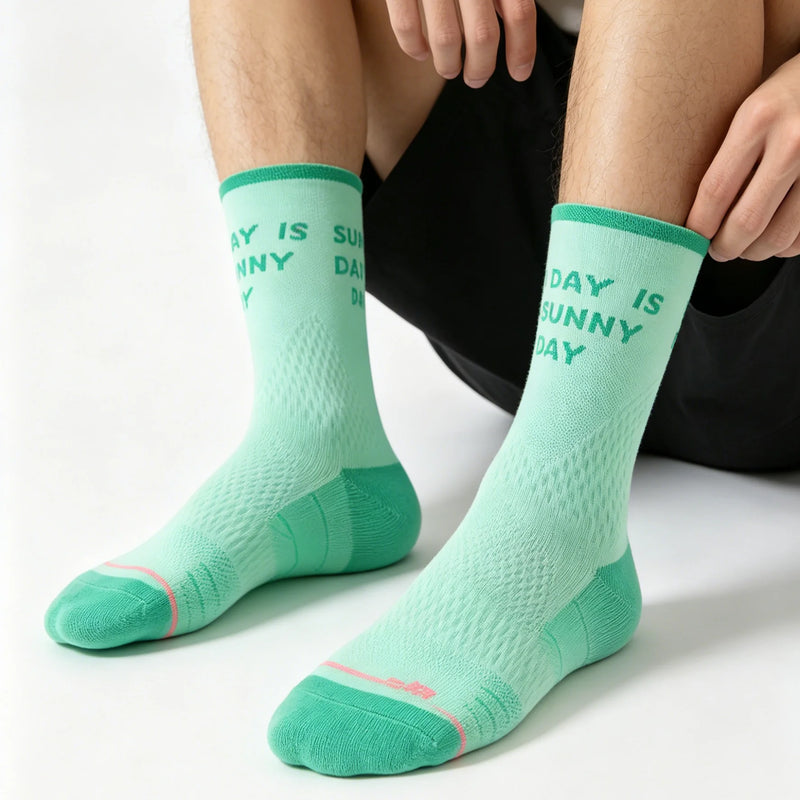 WRELS 1/2/3 Pairs Cycling Socks Moisture Wicking Hiking Sport Socks Women Arch Support Anti Slip Outdoor Training Running Socks