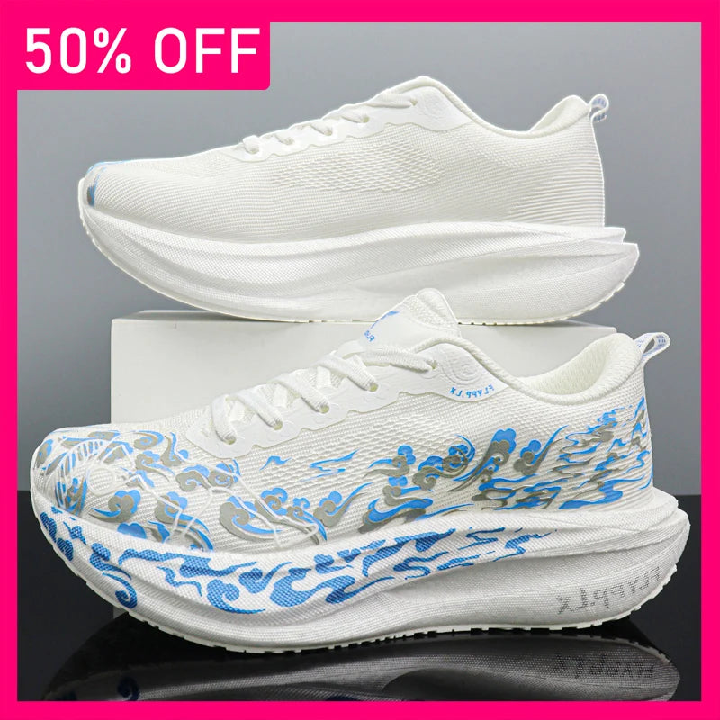 Unisex Sports Shoes Fashion Lace Up Mesh Professional Running Training Shoes New Marathon Breathable Lightweight Running Shoes