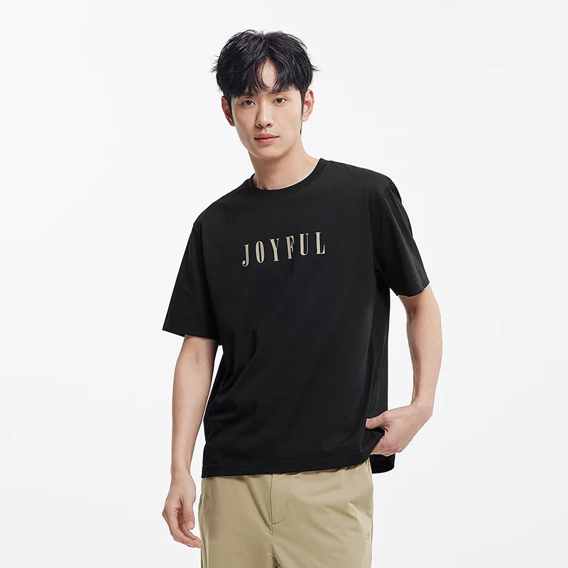Semir Mens Tshirt 2026 Knitted Inner Wear Printed Crew Neck New Style Versatile Casual Soft Daily Wear