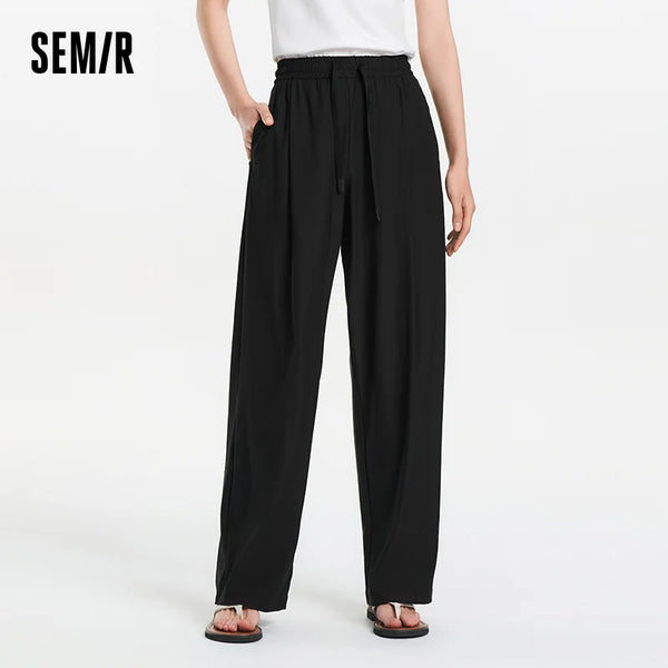 ខោស្ត្រី Semir ការពារកាំរស្មីយូវី 2026 ត្រជាក់ ស្ងួតរហ័ស ជើងធំទូលាយ រចនាបថទីក្រុង ធម្មតាប្រចាំថ្ងៃ ទន់ មានផាសុកភាព