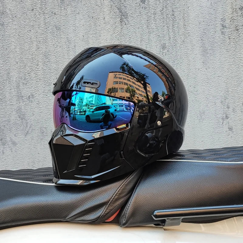 ORZ New Scorpion Retro Motorcycle Cascos Moto Locomotive Personality Multi-purpose Combination Helmet Half M L XL XXL XXXL