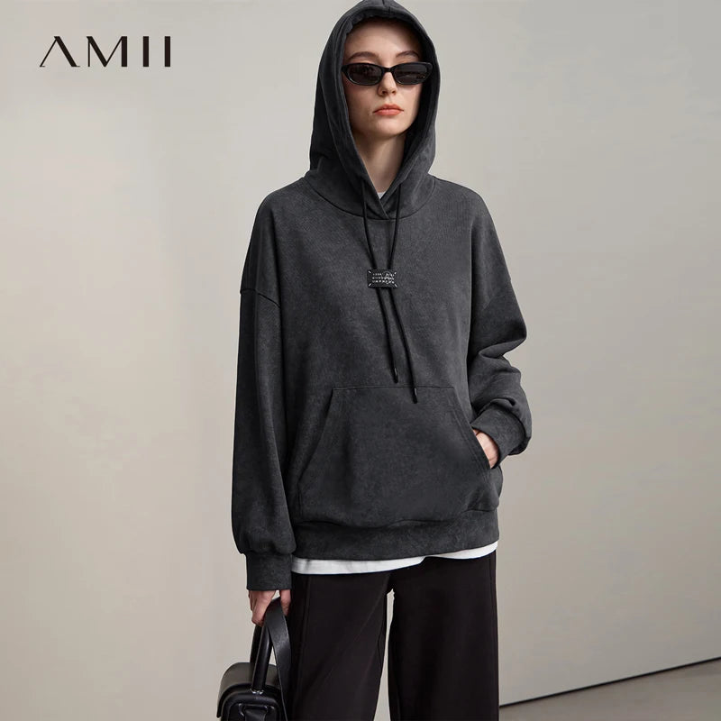 អាវក្រណាត់ AMII សម្រាប់ស្ត្រី រដូវស្លឹកឈើជ្រុះឆ្នាំ ២០២៥ អាវក្រណាត់ថ្មីសម្រាប់ស្ត្រី អាវក្រៅរលុង ដៃអាវប៉ាក់ធ្វើពីកប្បាស ដៃអាវស្មា អាវធំសម្រាប់ស្ត្រី 12543107