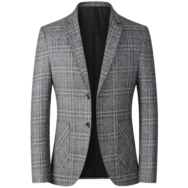 2026 New Men's Red Suit Jacket, Asian Size Blue Slim Coat, Gray Yellow Blazers, M-4XL