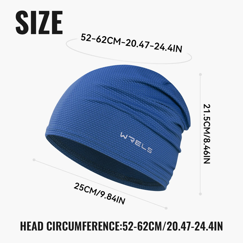 WRELS Motorcycle Helmet Liner Cooling UV Protection Cycling Skull Cap Sweat Wicking Mesh Running Hat Lightweight MTB Gym Summer