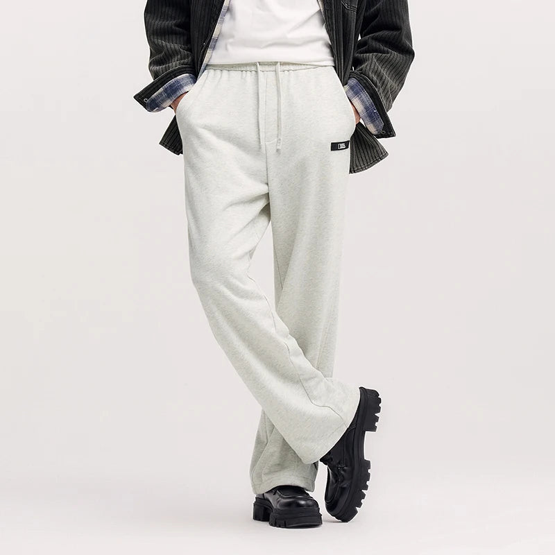 Semir Casual Pants Men Spring Loose Straight Leg Minimalist Versatile Comfortable Daily Wear Stylish Long Trousers