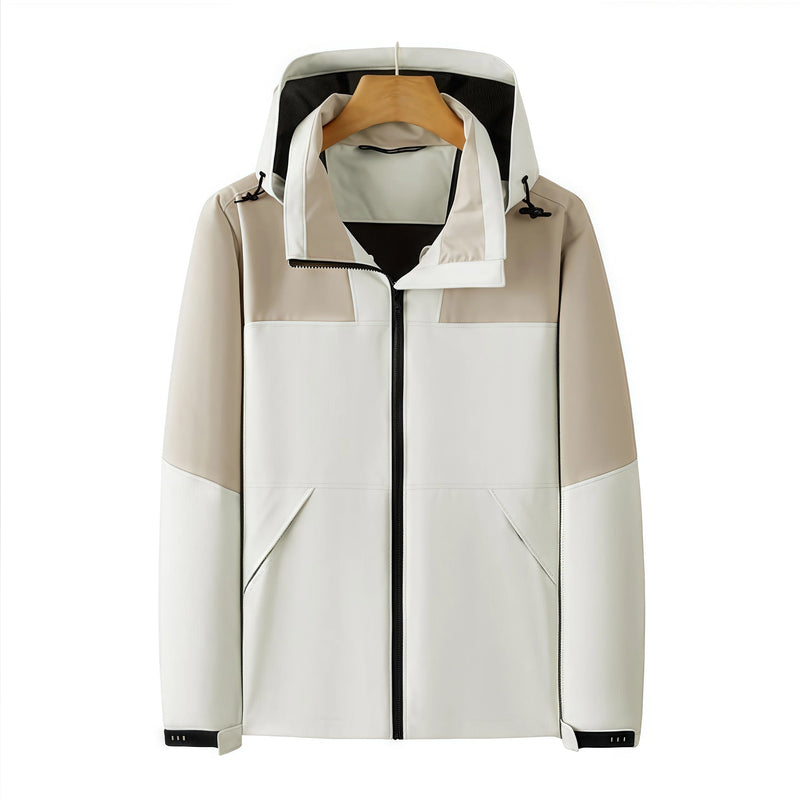 Thin breathable and waterproof couple's windbreaker jacket color-blocking outdoor work clothes mountaineering suit