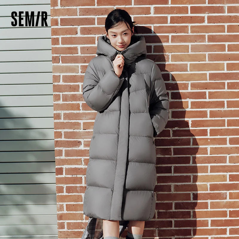 អាវក្រៅ Semir សម្រាប់នារី ប្រវែងវែង ធន់នឹងទឹក ឆ្នាំ២០២៦ ថ្មី ស្លៀកប្រចាំថ្ងៃ រដូវរងា ស្ទីលធម្មតា ទីក្រុង អាកាសធាតុត្រជាក់ ពាក់ជាស្រទាប់ៗ
