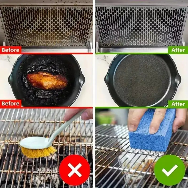 អេប៉ុងសម្អាតចង្រ្កាន BBQ ៥ដុំ – ធន់នឹងកម្ដៅ មិនឆ្កូត កាន់ស្រួលដៃ សម្រាប់ចង្រ្កានហ្គាស/ធ្យូង