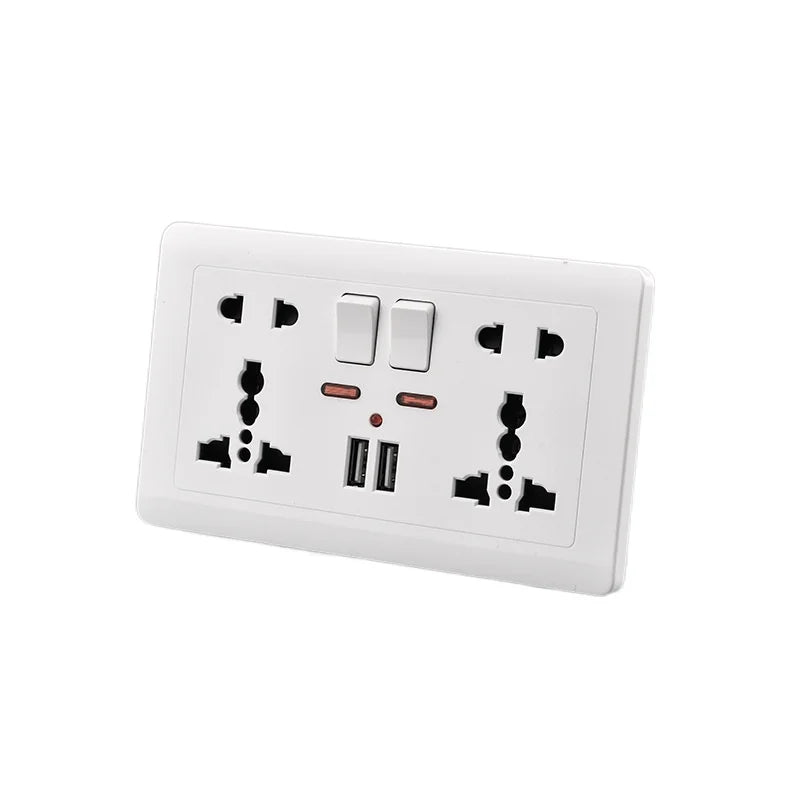 Depoguye UK standard Usb wall socket ,USB plug universal 5 hole outlet, 220v to usb Type-c  phone charging socket 146mm*86mm