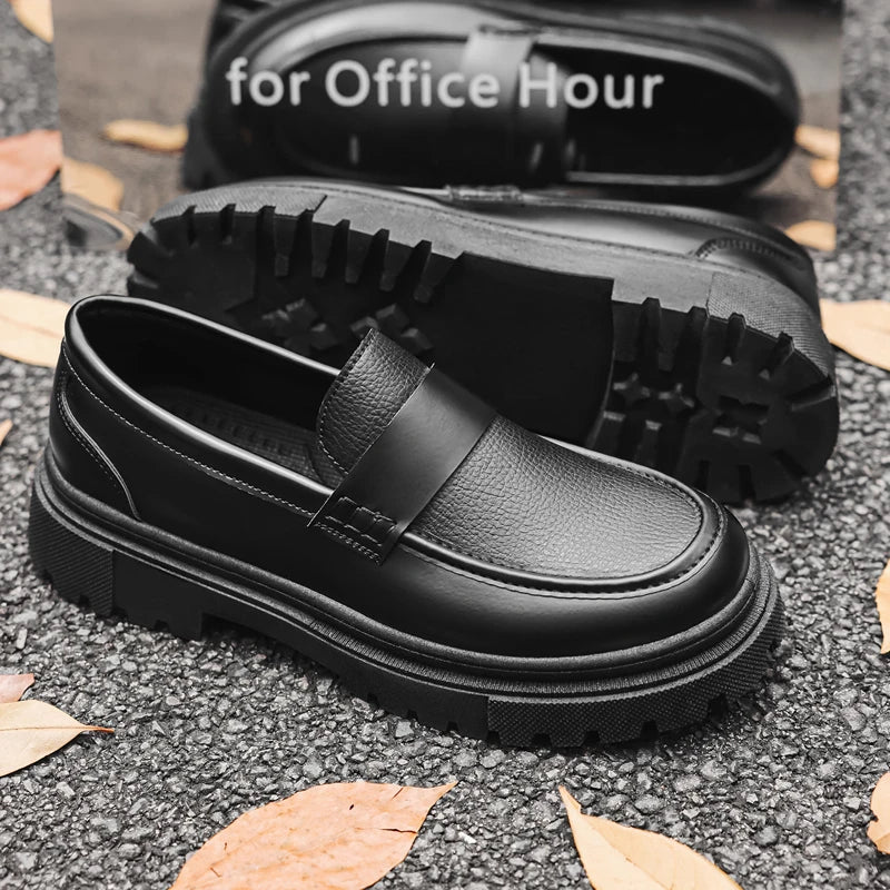 Men's retro classic casual Tooling shoes Four seasons breathable light soft-sole comfortable outdoor business dress walking shoe