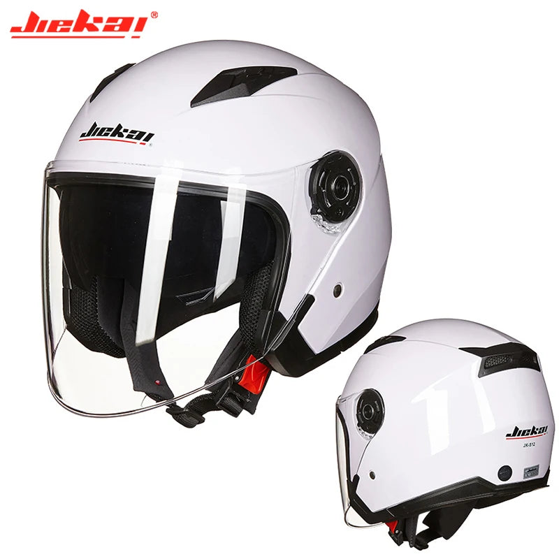JIEKAI-512 high-quality electric motorcycle helmet with semi covered dual lens Casco para Motos for couples Capacetes de Moto