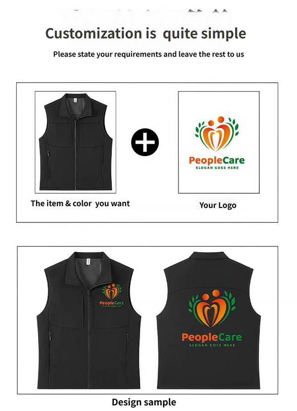 Waterproof Oxford Fabric Single-Layer Vest Lapel Solid Color Sleeveless Work Uniform Team Uniform Business Causal Custom Vest