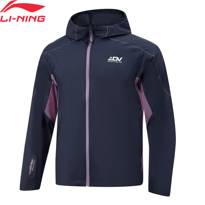 អាវរត់អាជីពបុរស Li-Ning LN WIND PROOF Polyamide ទំហំធម្មតា ធន់នឹងខ្យល់ អាវកីឡា Lining ឆ្លុះបញ្ចាំង មានមួក AFYW001