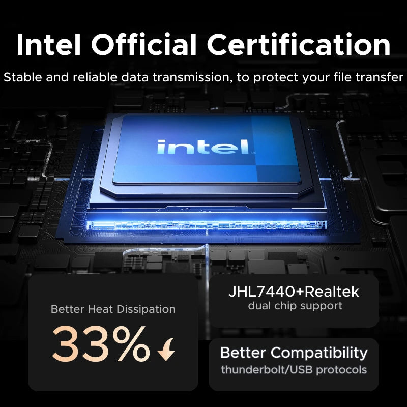 UGREEN Intel Chipset 40Gbps NVMe SSD Case SSD Enclosure Thunderbolt M.2 to USB4.0 Adapter for M.2 NVME PCIE Aluminum Case