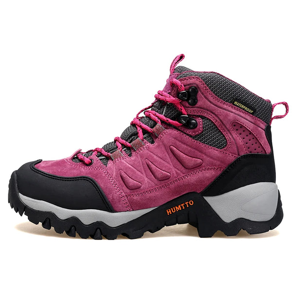HUMTTO Trekking Shoes for Women Waterproof Sports Climbing Hiking Boots Woman New Winter Luxury Designer Outdoor Womens Sneakers
