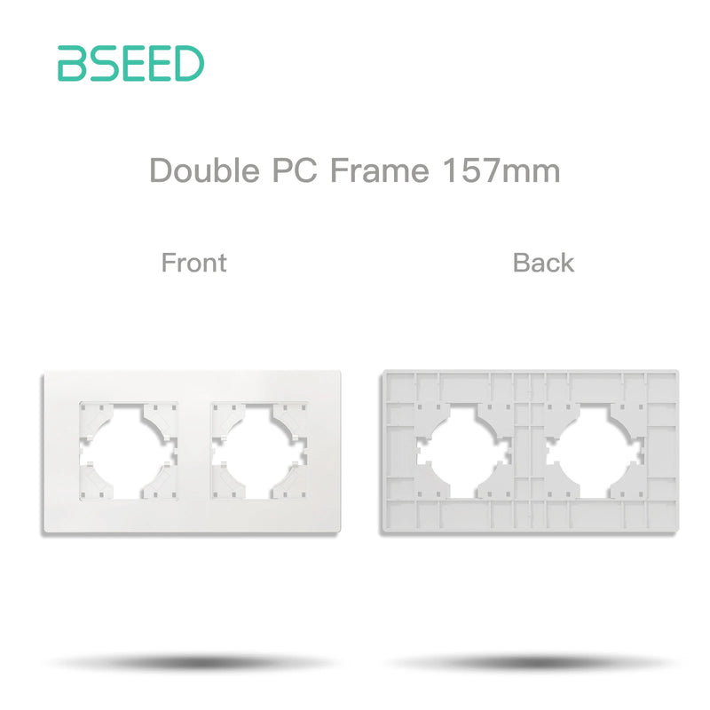BSEED Wall Button Switch 1/2Gang USB Type-C Wall Socket Module Part Internet TV Telephone Socket Plastic Frame DIY Function Part