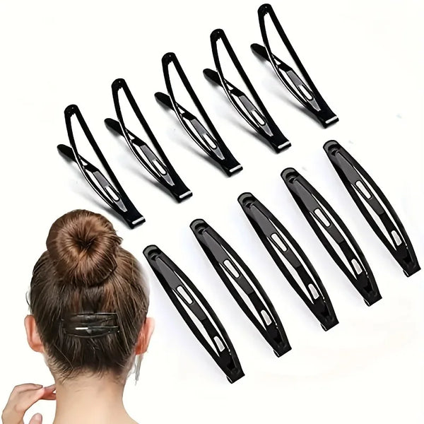 ម្ជុលសក់ដែកខ្មៅ ១០/២០ ដុំ - ម្ជុលសក់រាងចតុកោណកែងឆើតឆាយ គែមរលោង និងផ្នែកខាងលើមុតស្រួច ធានាថាសក់ស្ត្រីរឹងមាំ