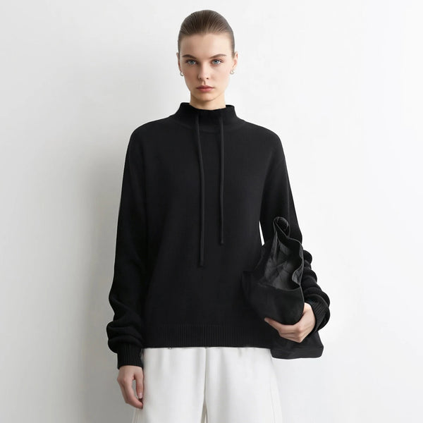 អាវយឺតដៃវែង Amii Turtleneck សម្រាប់នារី រលុង សម ពាក់បានច្រើន ពាក់បានទាំងមុខ និងខ្លួន ពាក់ធម្មតា ពាក់បានទាំងមុខ និងខ្លួន 12623039