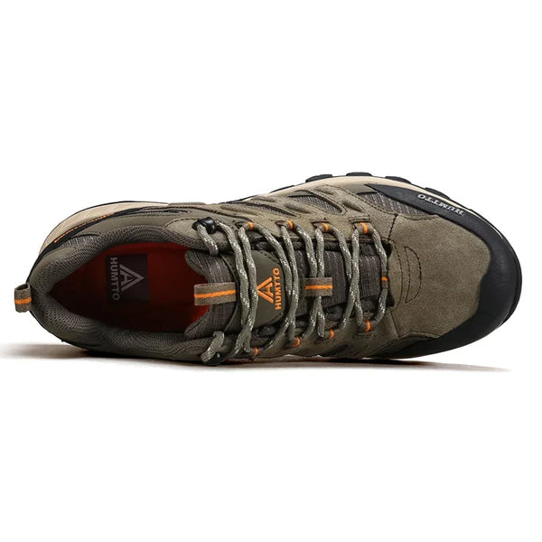 HUMTTO Non-slip Hiking Shoes Men Outdoor Men's Sports Shoes Leather Safety Walking Sneakers Man Breathable Trekking for Boots