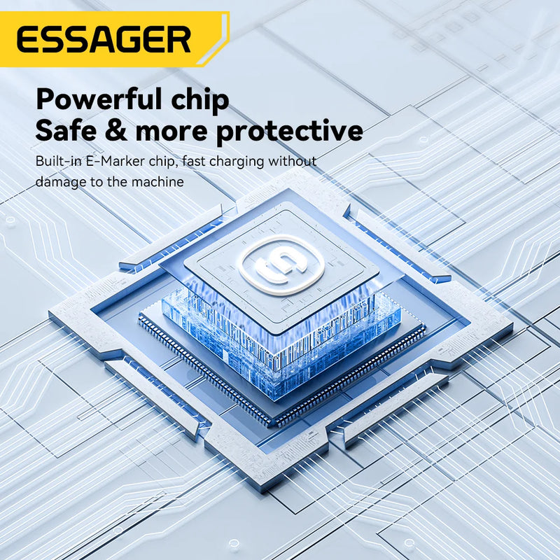 ឆ្នាំងសាក Essager 20W GaN USB Type C PD សាកថ្មលឿនសម្រាប់ iPhone 15 14 13 12 Pro Max PD3.0 QC3.0 Type C ឆ្នាំងសាកទូរស័ព្ទចល័តខ្នាតតូច