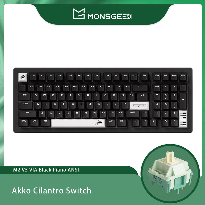 MonsGeek M2 V5 VIA Mechanical Keyboard/Barebone Kit 1800 Compact Size Rapid Disassemble RGB Hot Swap Tri-mode Keyboard Aluminum