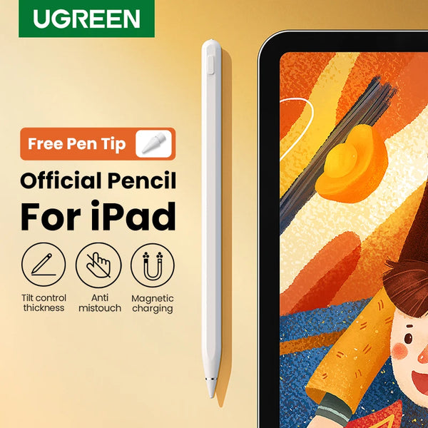 UGREEN For Apple Pencil For iPad Air 4 5 Pro 11 12.9 Mini 6 Palm Rejection Tablet Stylus Touch Pen APP Type C Charging