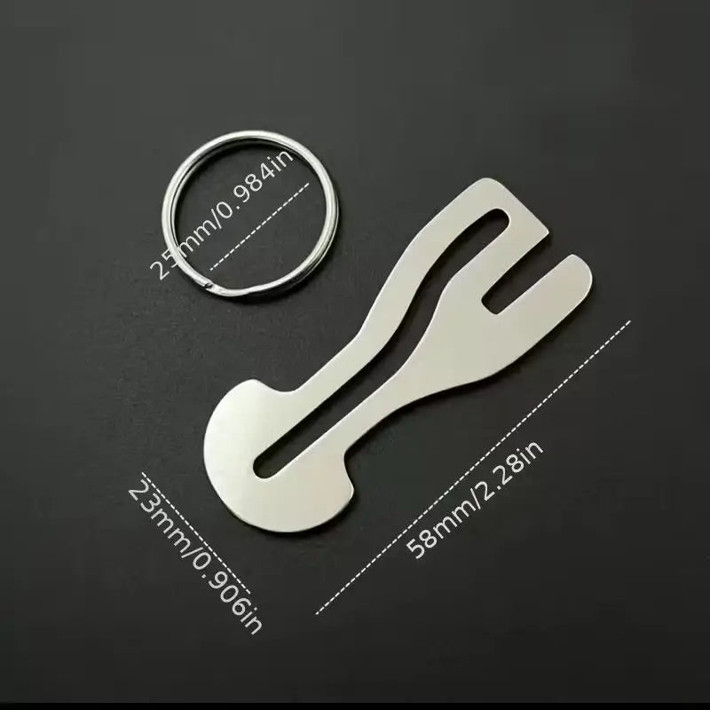 2pcs Reusable Shopping Cart Token – Stainless Steel Lock Chain, Detachable Key Ring for Carts