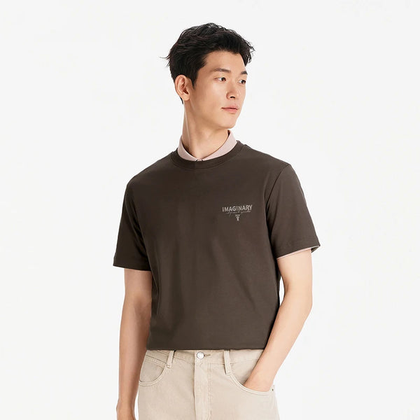 អាវយឺតបុរស Semir កអាវបែបទន់បោះពុម្ពអក្សរប៉ាក់ 2026 រដូវក្តៅ ស្ទីលធម្មតា ម៉ូដទាន់សម័យ មានខ្យល់ចេញចូលបានល្អ សាកសមគ្រប់វ័យ