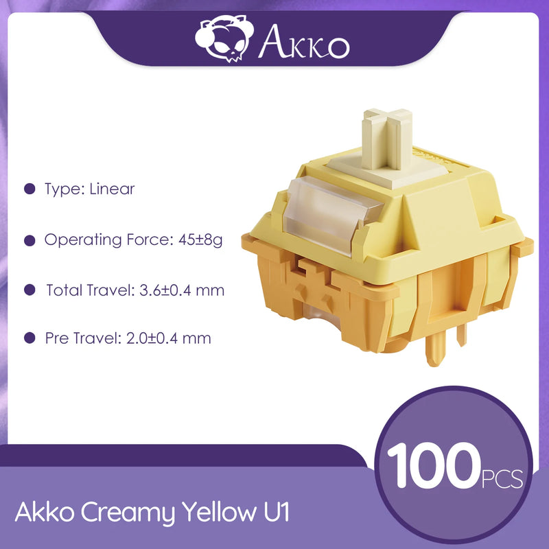 Akko U1 Series Mechanical Keyboard Switch 5 Pins Linear / Tactile Factory-lubed Hot-swappable MX Switches Keyboard Accessories