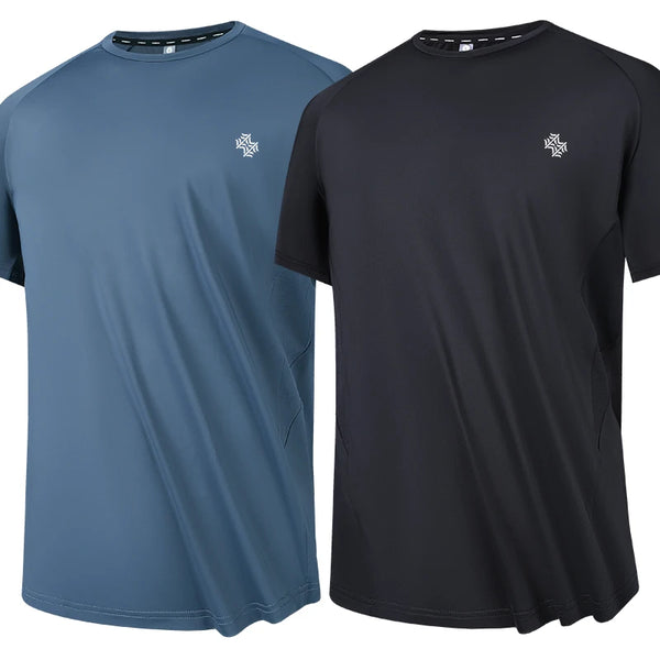 2pcs Quick Drying Men's Running T-shirt Fitness Sports T Shirt Gym Training Tees Breathable Jogging Casual Sportswear Unisex Top