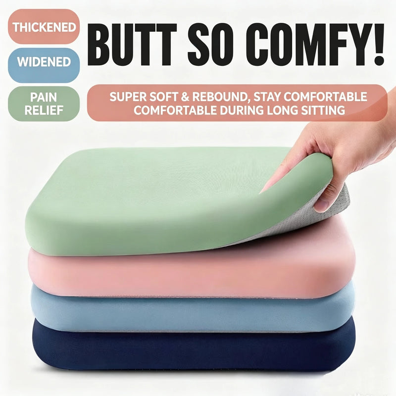 4cm Thick Foam Seat Cushion - Ultra Soft Office Chair Pad | Car Seat Pad for Long Sitting Lumbar Support & Pain Relief