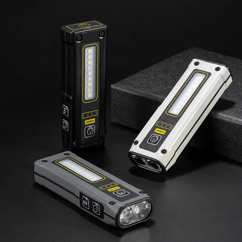 ភ្លើងពិល LED ខ្នាតតូចសម្រាប់ប្រើប្រាស់ក្រៅផ្ទះ ភ្លើងសង្គ្រោះបន្ទាន់ ភ្លើងពិលចល័តអាចសាកបាន នេសាទ ឡើងភ្នំ បោះតង់ ភ្លើងបំភ្លឺ
