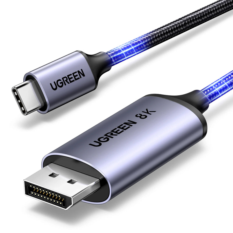 UGREEN USB C to 8K Displayport 1.4 for iPhone 15 Macbook Pro iPad Compatible Thunderbolt 3/4 USB Type C to 8K DP Cable 32.4Gbps