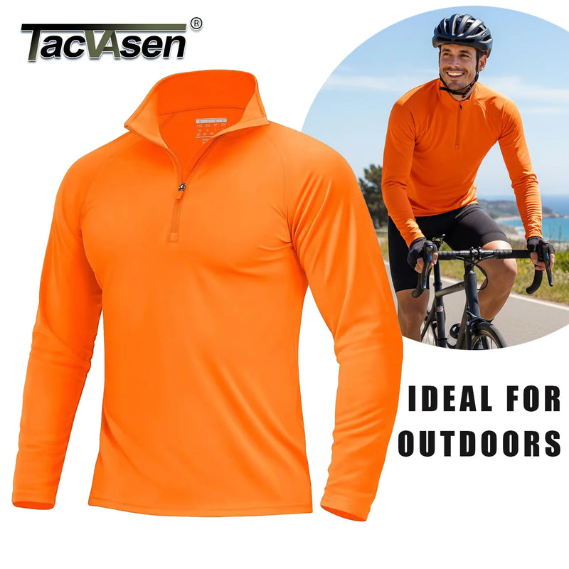 TACVASEN UPF50+ UV Protection T-Shirt Mens Lightweight Long Sleeve Quick Dry Fishing Shirt Outdoor Hiking Workout Rash Guards