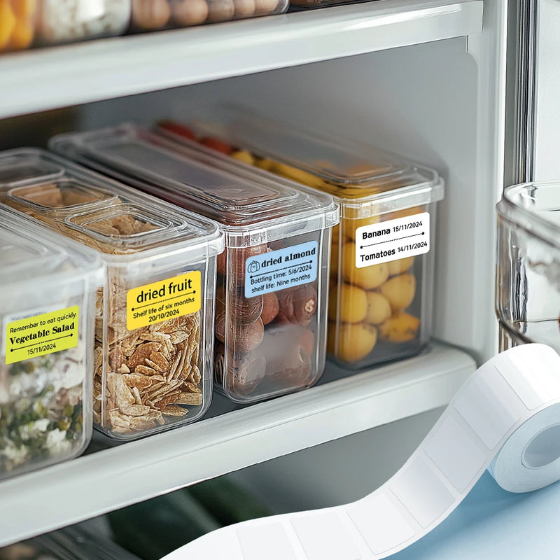 1 Roll NIIMBOT White/Cold Thermal Adhesive Label for B1 B21 B3S B31 B4 Anti-Oil Tear-Resistant Price Tag Home Bussiness Use