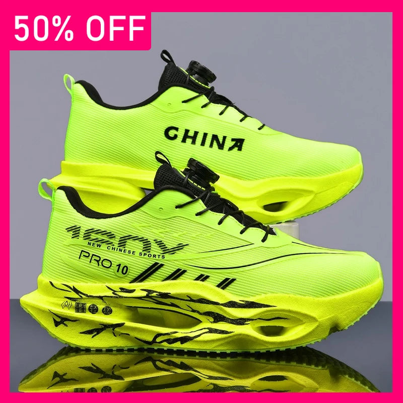Mens Sports Shoes Outdoor Training Shock Absorption Rebound Running Shoes Parent-child Comfort Sports Stability Tennis Shoes