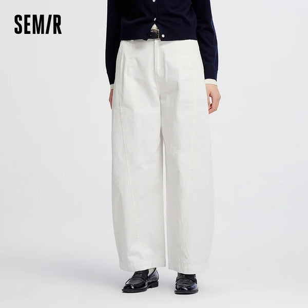 ខោស្ត្រី Semir លាងសម្អាតជើងរាងកោង ចង្កេះយឺត ខោរលុង ខោរដូវស្លឹកឈើជ្រុះធម្មតា ស្លៀកប្រចាំថ្ងៃ 2026