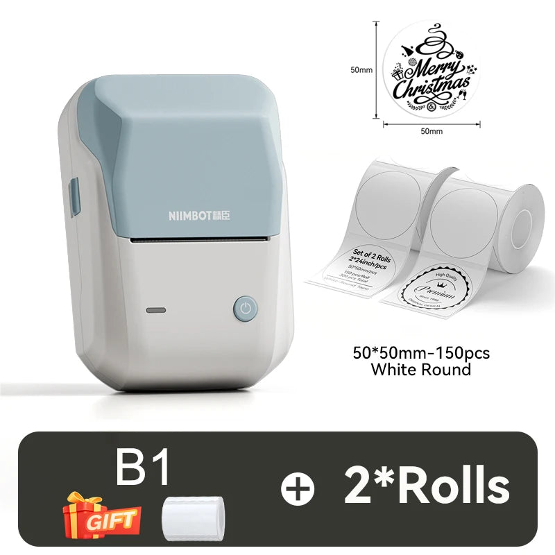 Niimbot B1 Thermal Printer Self-adhesive Food Stickers Bluetooth Label Maker Pocket Name Pirce Bacode Bussiness Labeling Machine