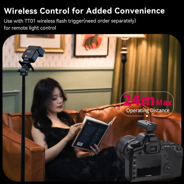 ភ្លើង Flash Ulanzi F32 សម្រាប់កាមេរ៉ា SPEEDLITE GN32 ឥតខ្សែ សម្រាប់កាមេរ៉ា Sony Canon Nikon Panasonic Olympus DSLR