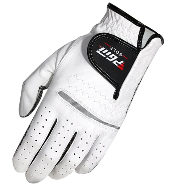 Authentic Men's Golf Gloves Breathable Leather Sheepskin Left Right Hand Anti-skid Beginner Practice Accessories ST001