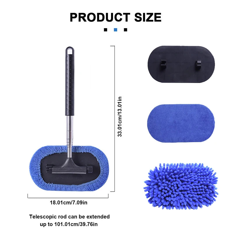 SEAMETAL Car Window Cleaner Brush Set Telescopic Auto Windshield Glass Cleaning Tool Kits Car Clean Gadgets for Car Accessories