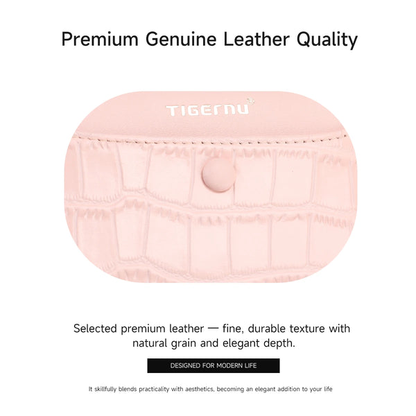 Tigernu Woman's Wallets Pink Card Wallet Purses For Woman Genuine Leather Coin Purses Light Women Card Holders Female Card Bags