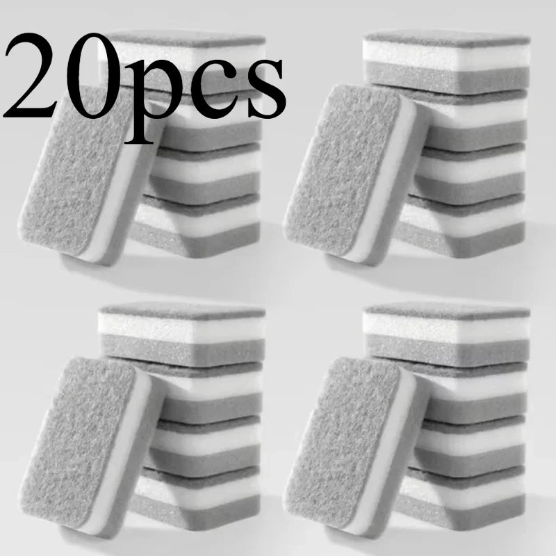 5/10/20 piece double-sided cleaning sponge; pot cleaning and maintenance washing sponge; household grinding pad tool set sponge