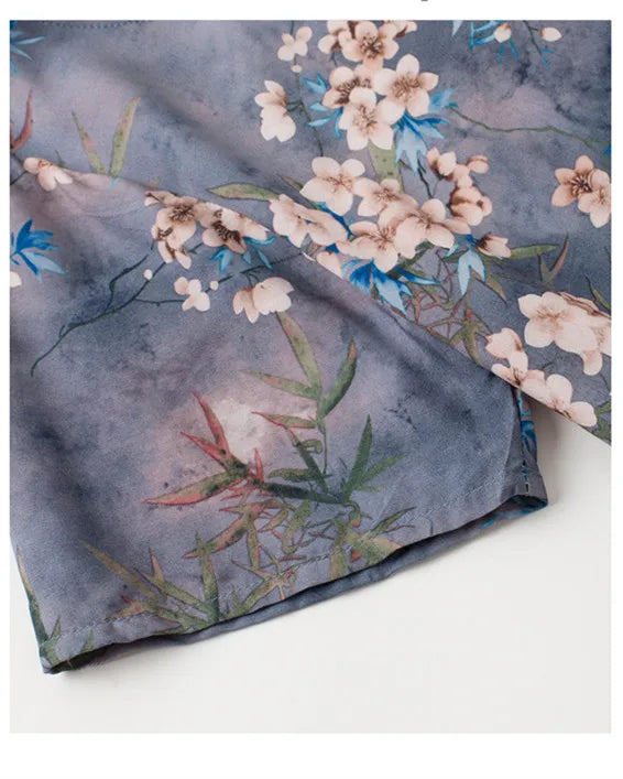 ឈុតខោសម្រាប់ស្ត្រី XL-4XL ឈុតអាវដៃខ្លីបោះពុម្ពថ្មី ឈុតគេងពេលយប់បែបវីនថេច សម្លៀកបំពាក់សម្រាប់ម្តាយវ័យកណ្តាលនៅផ្ទះ