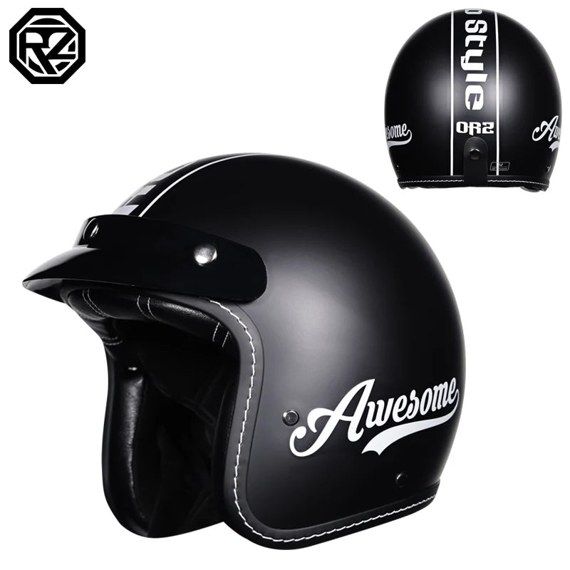 2025 couple retro 3/4 motorcycle helmet cascos para motos small helmet body personalized semi covered helmet casco moto