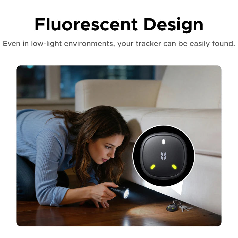 UGREEN FineTrack Mini Duo 2‑in‑1 Global Positioning Tracker, Smart Bluetooth Item Locator,Anti‑Lost Tag for Bags, Keys